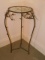 Wrought Iron Frame Table w/Glass Top