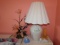 Lamp, Clock, Framed Print, Flower, Candle and Figurines