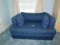 Blue Floral Bed Bench and Chair