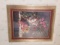 Framed Cherub Print  w/Ornate Gold Frame