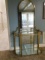 Brass Style Glass Top Table w/Mirror