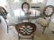 Wrought Iron Framed Patio Table w/Glass Top & 4 Chairs