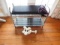 Exercise Bench w/Storage, 4 Dumb Bells and Band Rope