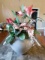 Large Flower Vase w/Artificial Flowers
