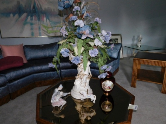 Cherub Flower Vase, Ginger Jar, 2 Figurines