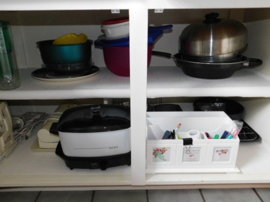 Contents of all Drawers and Cabinets Under Bar, Sink and Oven