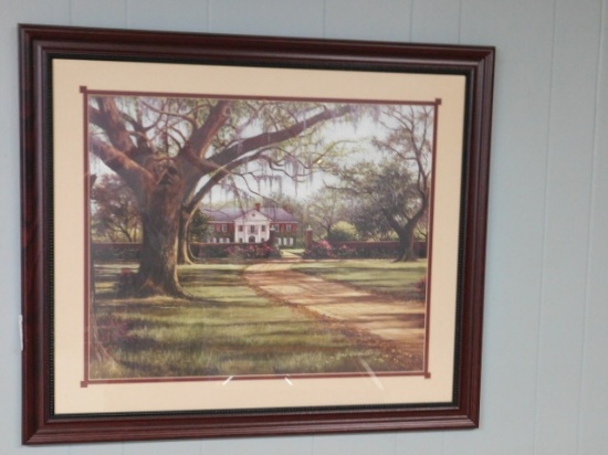 Framed Colonial House Print