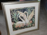Large Framed Swan Print