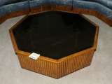 Octagon Shaped Coffee Table and 2 Rectangle Shape End Tables