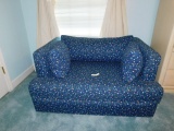 Blue Floral Bed Bench and Chair