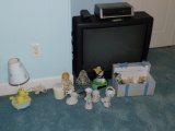 Lot- TV, Clock, Lamps, Globe Lights, Kids Books, Etc.