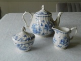 Churchill Tea Pot and Creamer & Sugar Made in Colombia