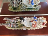 Moissen Porcelain Horse Drawn Carriage w/Figurines