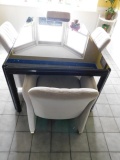Black Dining Table w/4 Chairs (w/Casters)