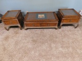 3 Piece Living Room Set - Coffee Table & 2 End Tables