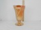 Iris and Herringbone Carnival Glass Vase