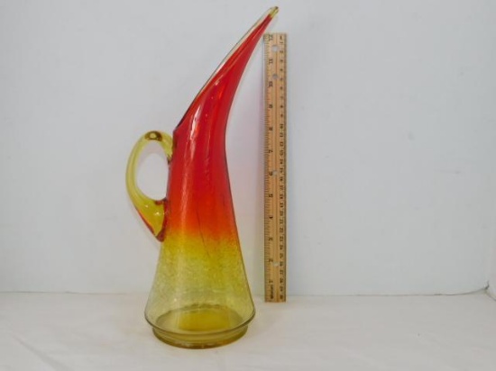 Amberina Glass Glass Pitcher Vase