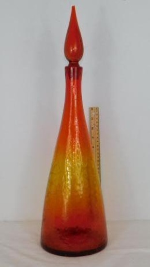 Amberina Glass Tall Glass Vase