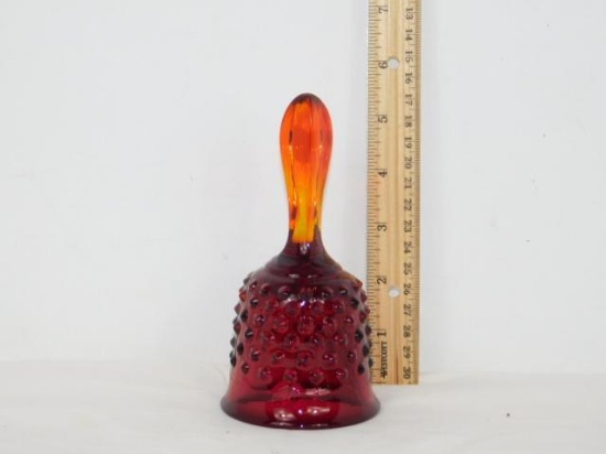 Amberina Glass Bell