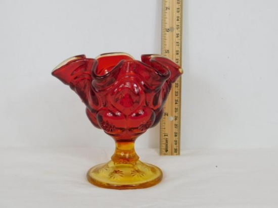 Amberina Glass Dish
