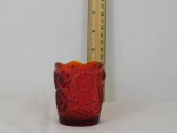 Amberina Glass Glass Toothpick Holder