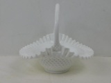 Milk Glass Hobnail Basket