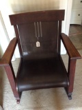 Vintage Mission Style Rocking Chair