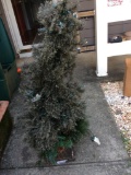 Outdoor Potted Pine Tree Lighted