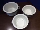 Lot of 3 Chamber Pots