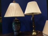 Lot of 2 Lamps and 2 Extra Shades