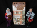 Father Christmas and Happy Scrooge Dolls