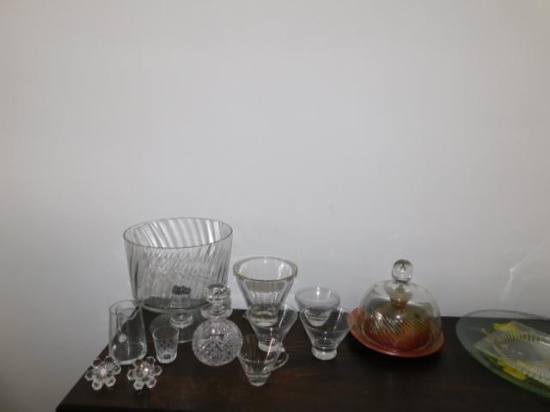 Lot of Misc. Glassware, Bowl, Decor, Etc.