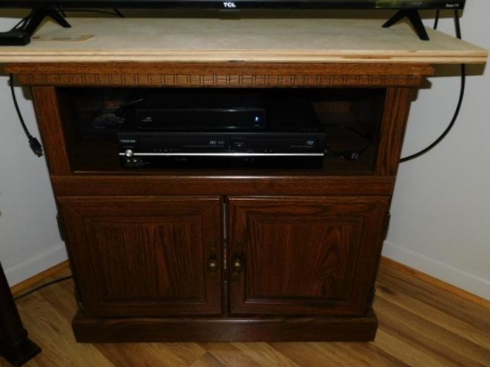 Entertainment Stand with VHS, CDs, Etc. & VHS Player