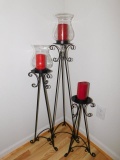 Set of 3 Floor Tiered Candle Holders