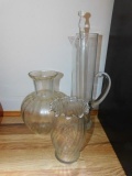 3 Glass Vases