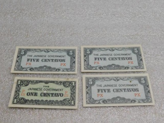 Lot of 4 Japanese Government Forgien Currencys