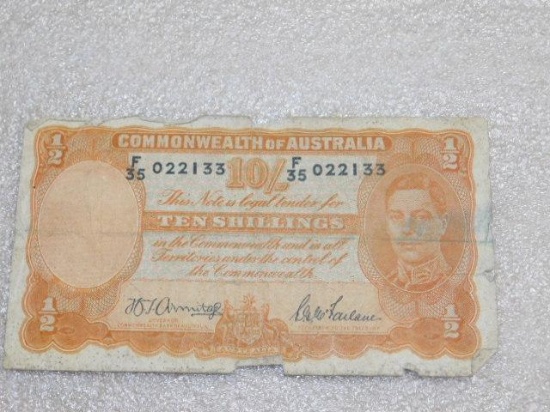 Australia Ten Shillings Forgein Currency