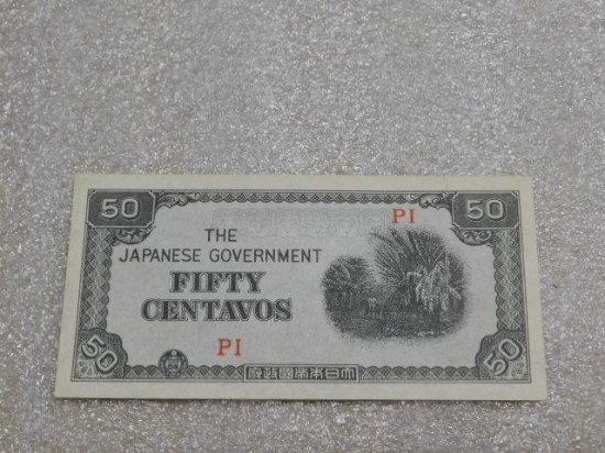 The Japanese Government Fifty Centavos Forgien Currency