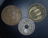 World Coins 2 Pence 1971, Franc 1932, 10 Cmes 1931