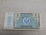 Military Payment Certificate Five Cents