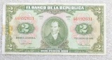 Colombia Two Pesos Foregin Currency