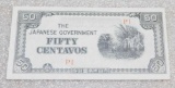 The Japanese Government Fifty Centavos Forgien Currency