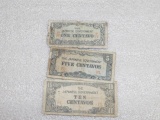 Lot of Three Japanese Government Forgein Currency