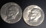 Two 1974 Dollar IKE