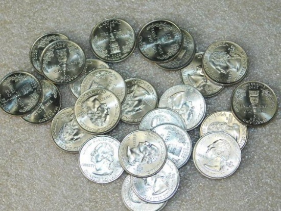 Quarters 2000 P Uncirculated (Maryland) Approx 25
