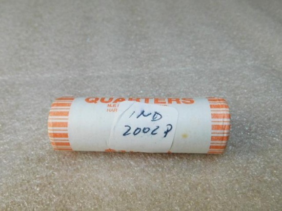 Quarters Bank Rolled Uncirculated 2002 P ( Indiana) Approx 40