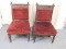 Set of Two Burgandy Upholstered Chairs