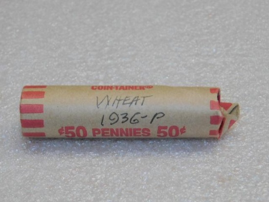 Cents, Wheat (50) Rolled by Seller 1936 P