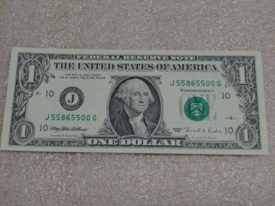 Federal Reserve Note $1 (never folded) 1995 Series