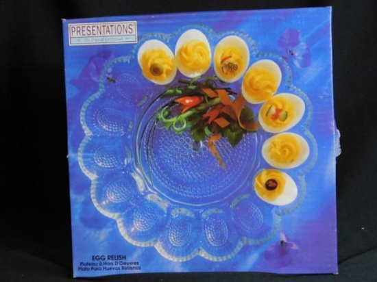 Indiana Glass Egg Relish Dish